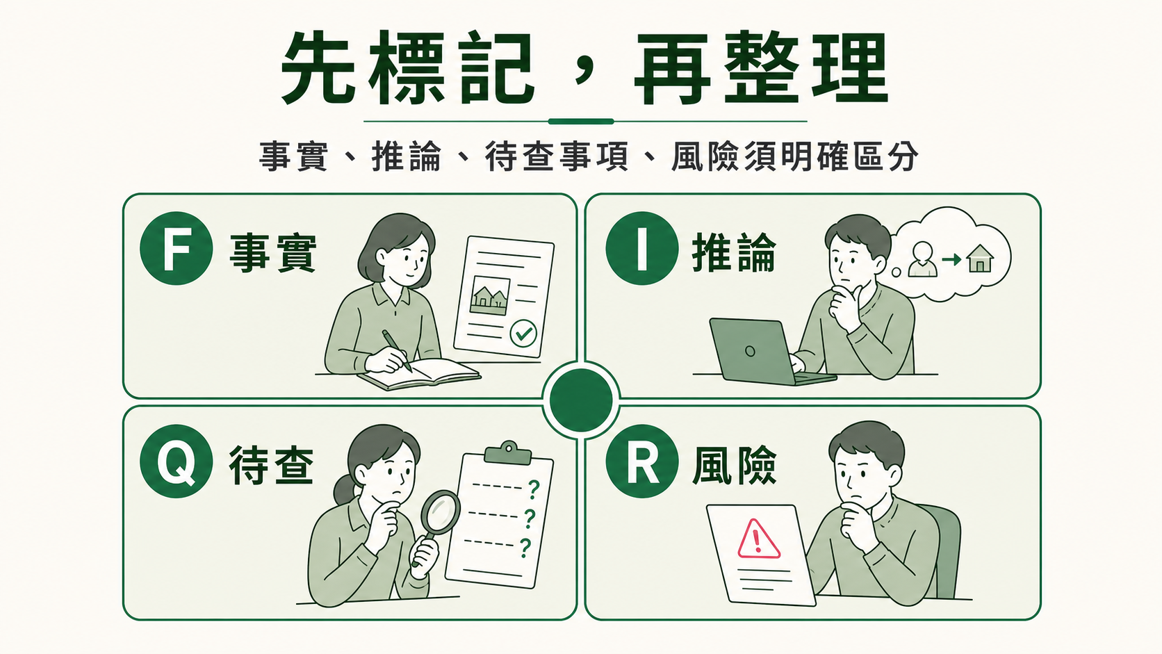 F/I/Q/R 資料紀律